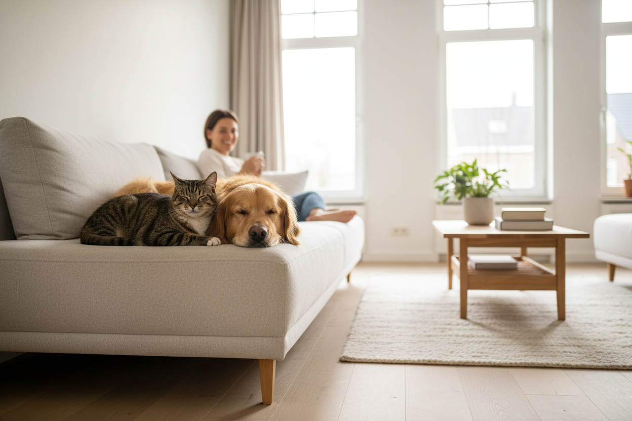 Hero hond en kat samen
